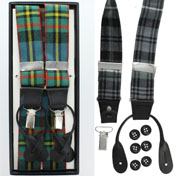 Braces, Tartan Suspenders Dual Clip & Button, MacLellan